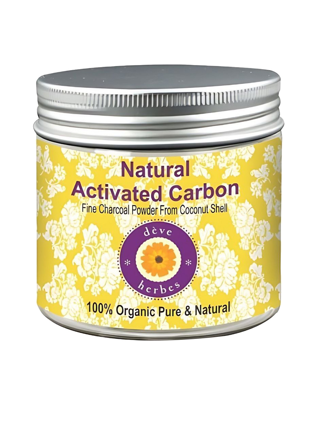 

Deve Herbes Pure Activated Carbon Fine Charcoal Powder For Hydrating Skin-100ml, Black