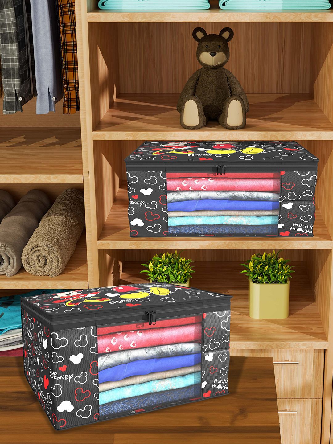 

Kuber Industries Black Set of 24 Regular Drawer Organiser Organisers