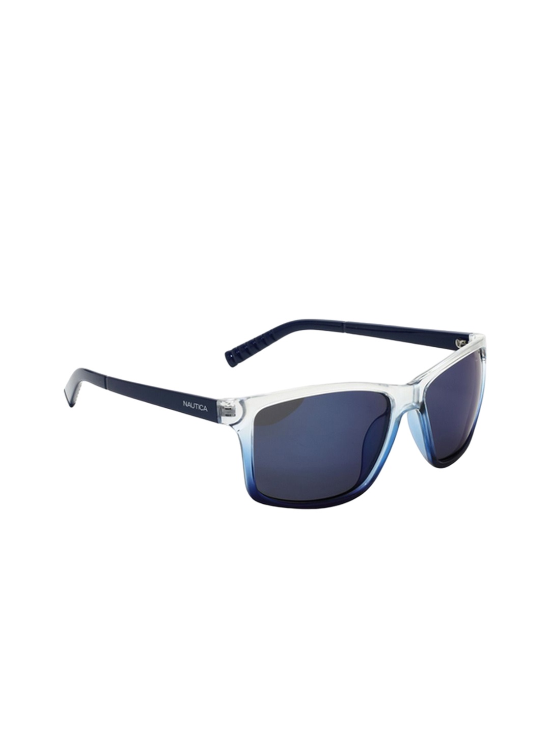 

Nautica Unisex Rectangle Sunglasses with UV Protected Lens, Blue