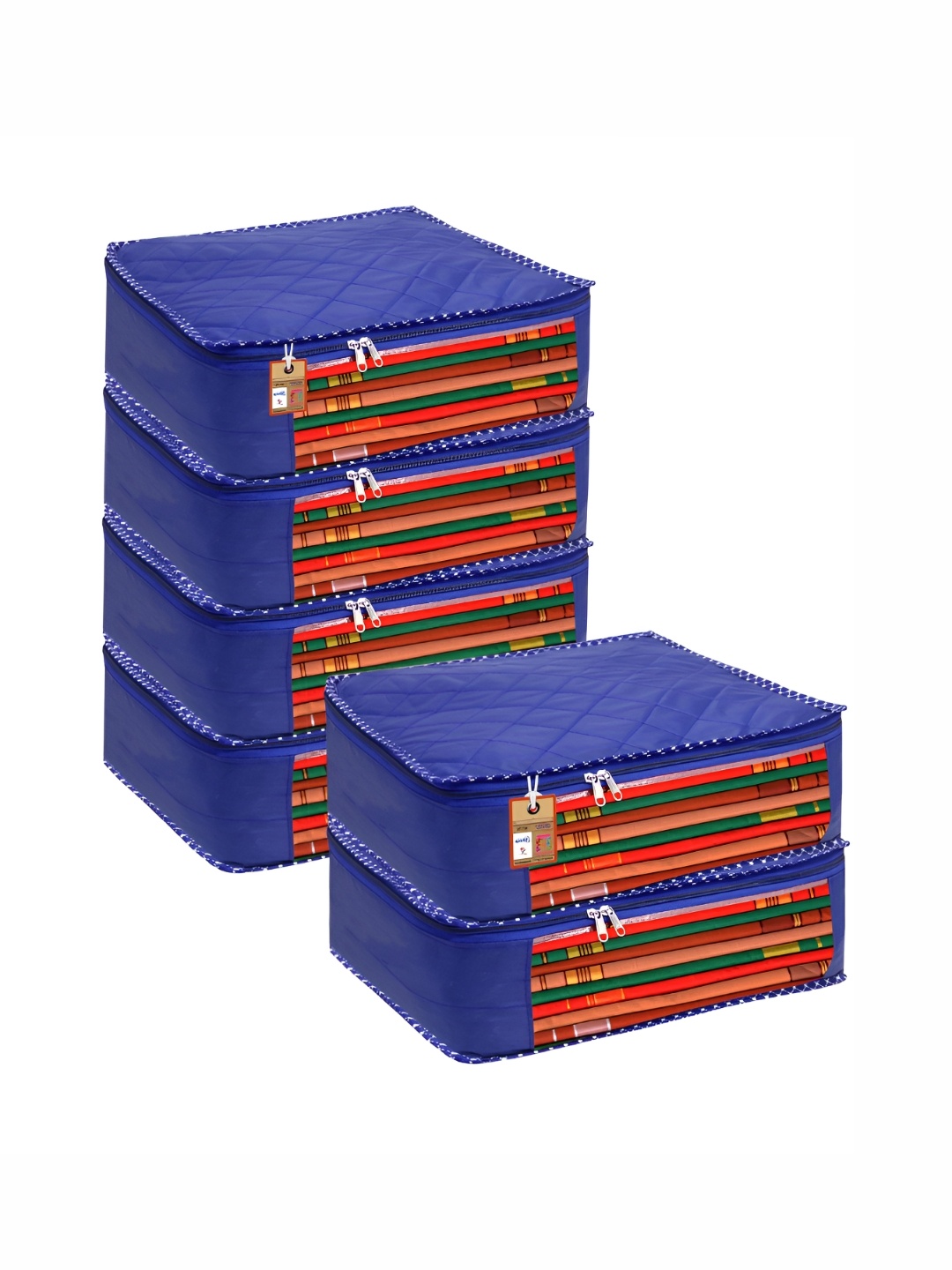 

atorakushon Blue Set of 6 Reusable Multi-Utility Organisers