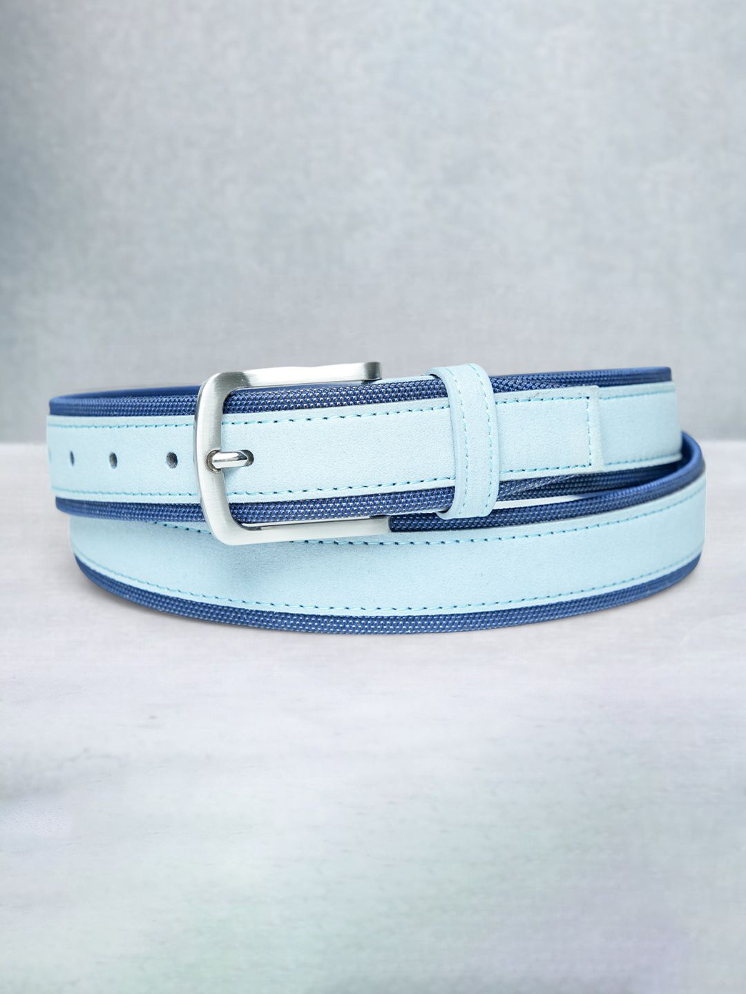 

CHOKORE Men Textured Tang Closure Leather Casual Belt, Blue