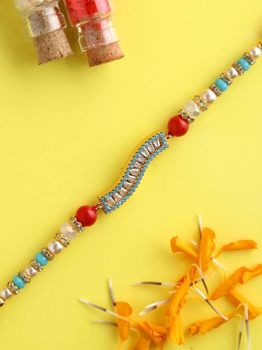 

fnp Silver Wave Harmony Rakhi Silver Selections, Blue
