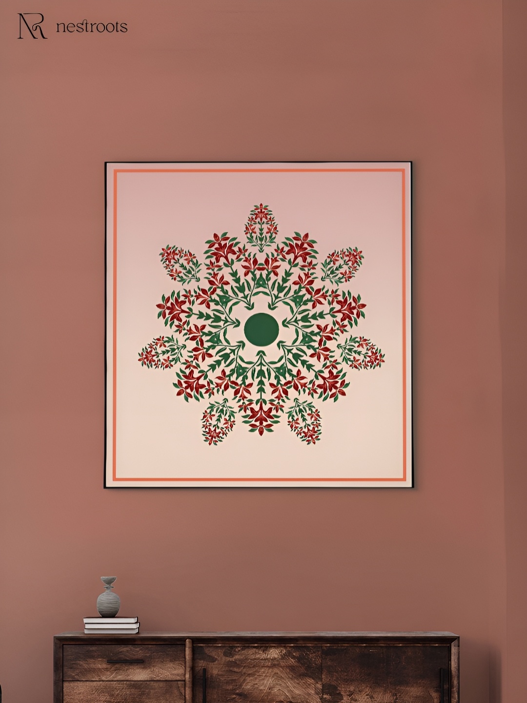 

nestroots Pink & Green 1 Piece Canvas Other Wall Paintings