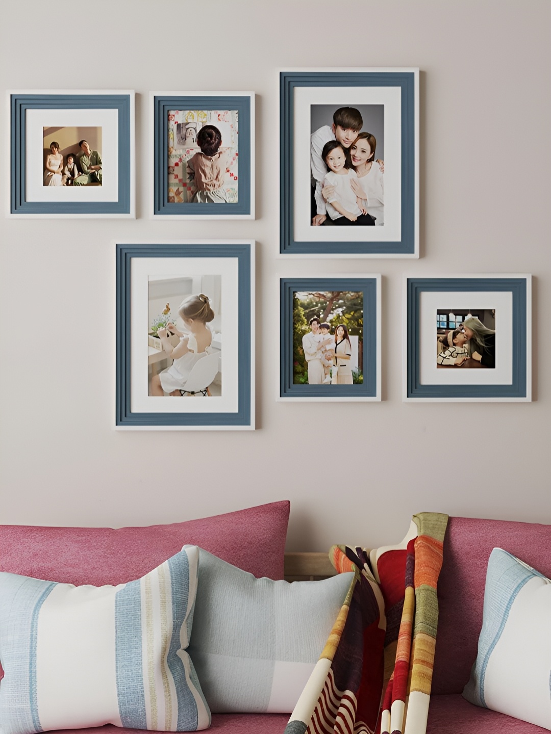 

Art Street Blue 5 to 7 Pieces Wood Wall Photo Frames