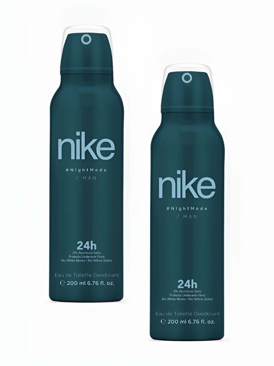 

Nike Set Of 2 24 Hr Night Mode Eau De Toilette Deodrant For Men - 200ml Each, Teal