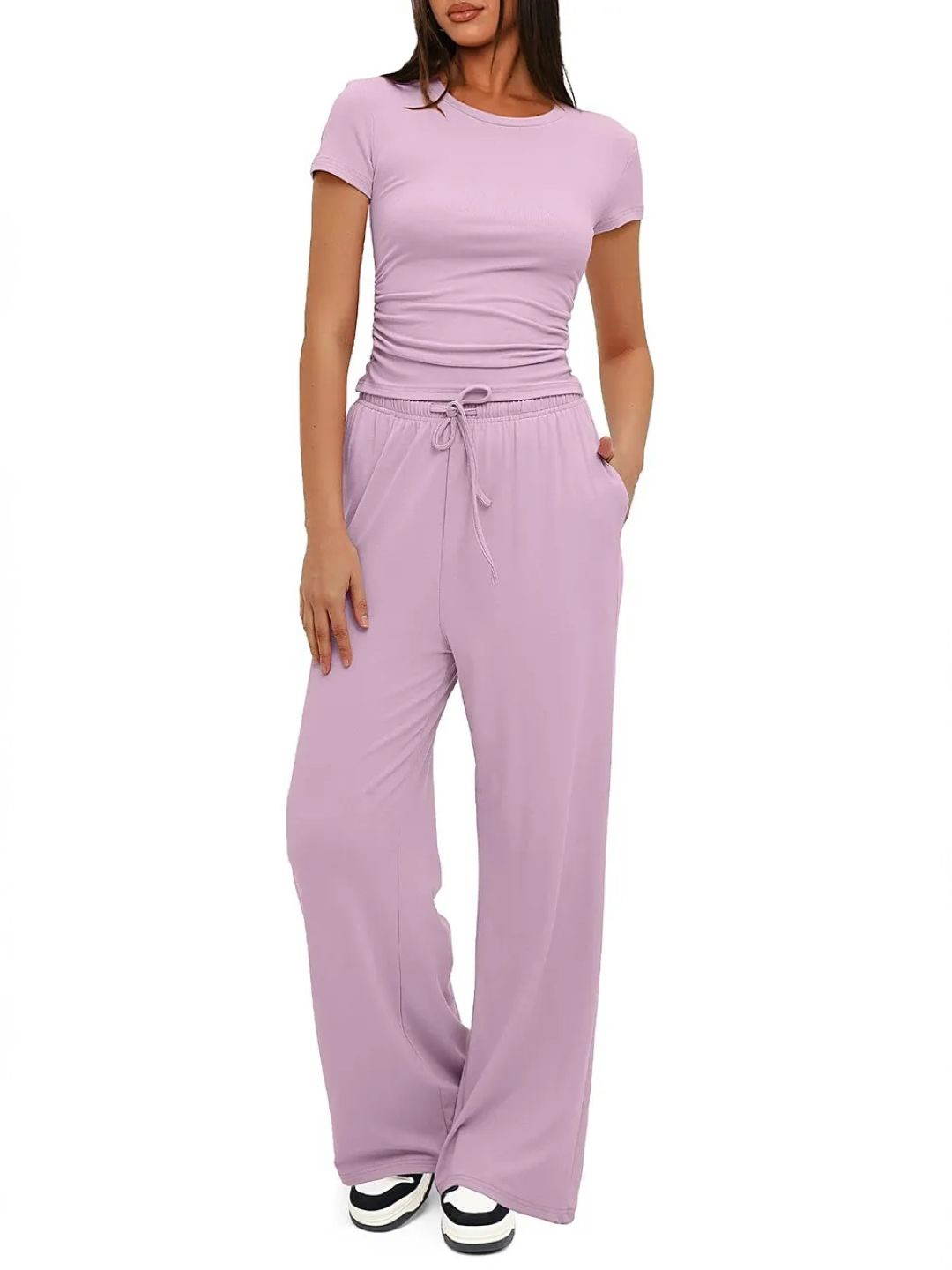 

StyleCast Short Sleeves Top & Trouser Set, Pink