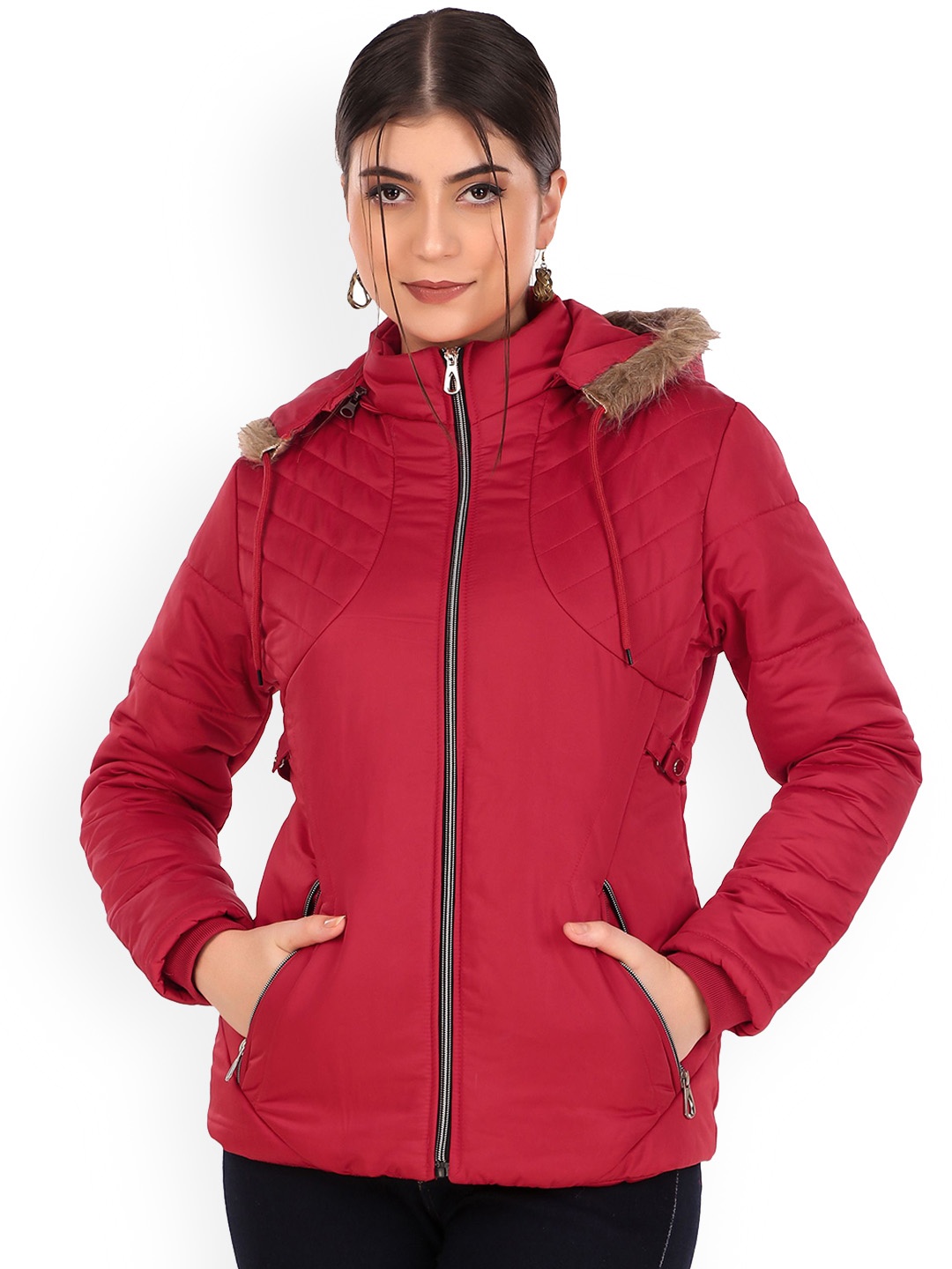 

Brazo Women Lightweight Parka Jacket, Red