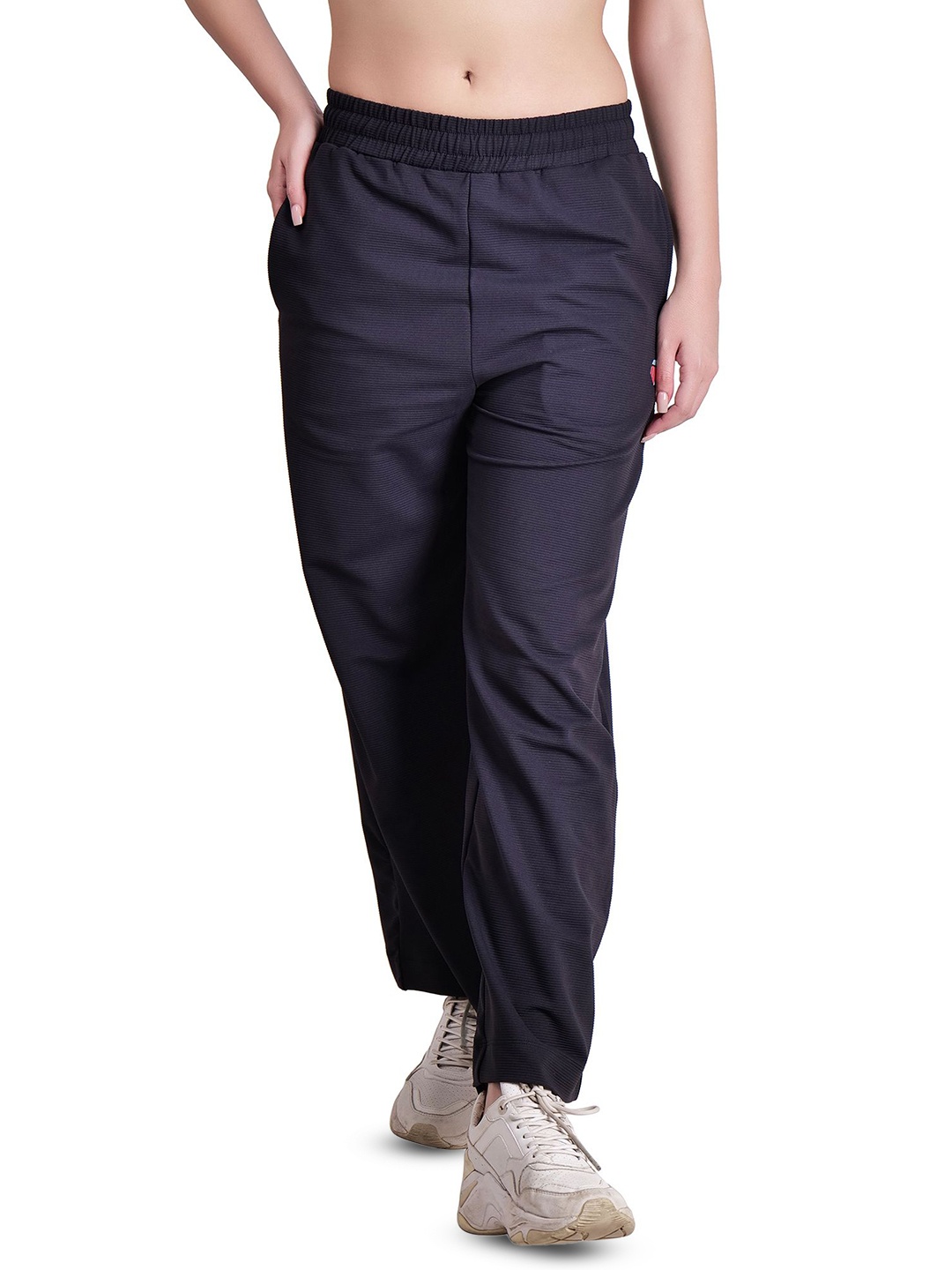 

M7 EMPIRE Women Knitted Ethnic Palazzos, Navy blue