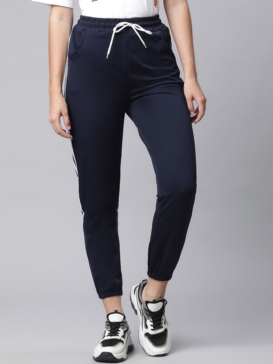 

Global Republic Women Mid-Rise Joggers, Navy blue