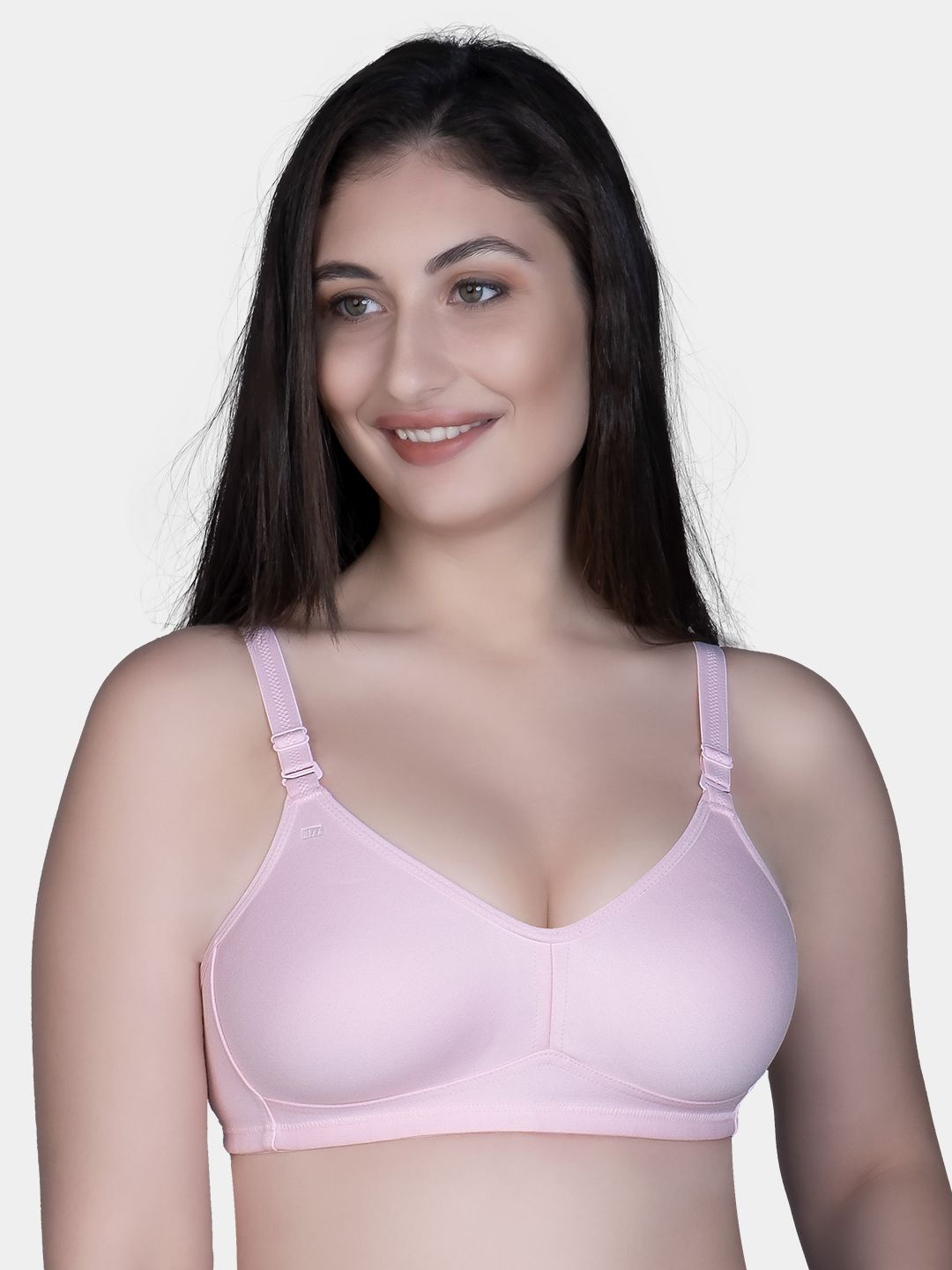 

Trylo Riza Minimizer Cotton Fabric Non-Padded Non-Wired Seamless Molded Bra, Pink