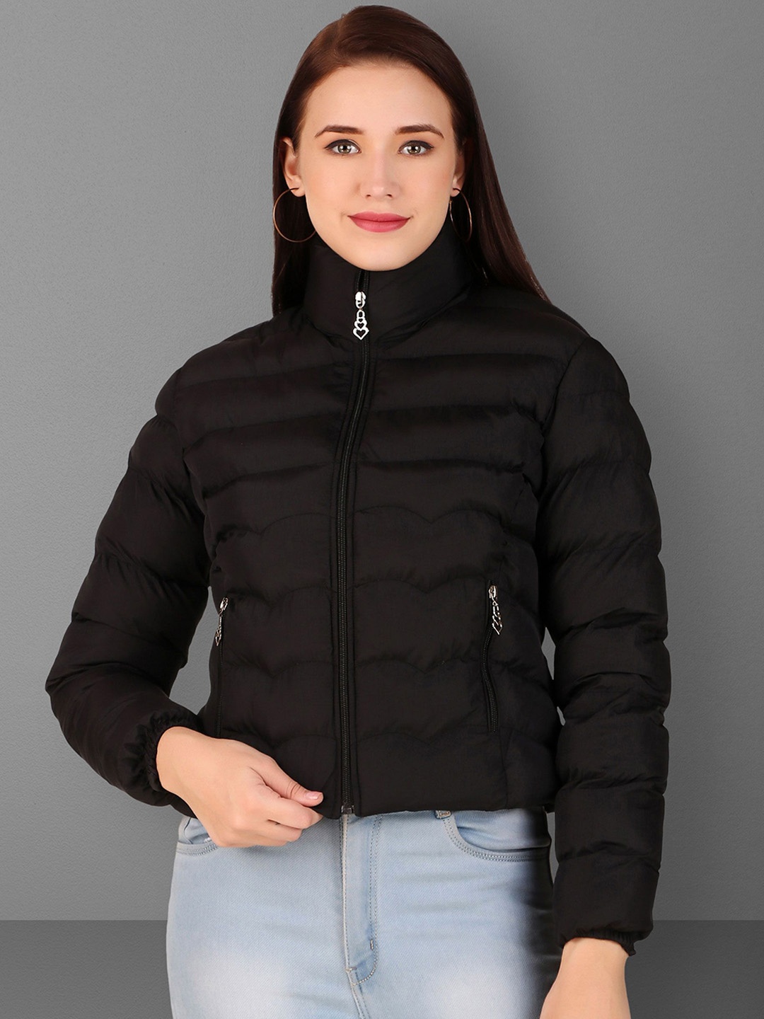 

Brazo Women Lightweight Crop Puffer Jacket, Black