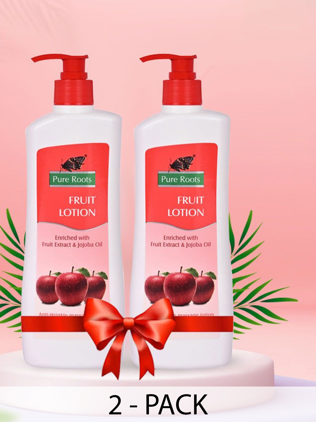 

pure roots Set Of 2 Fruit Body Lotion With Jojoba Oil - 300ml Each, White