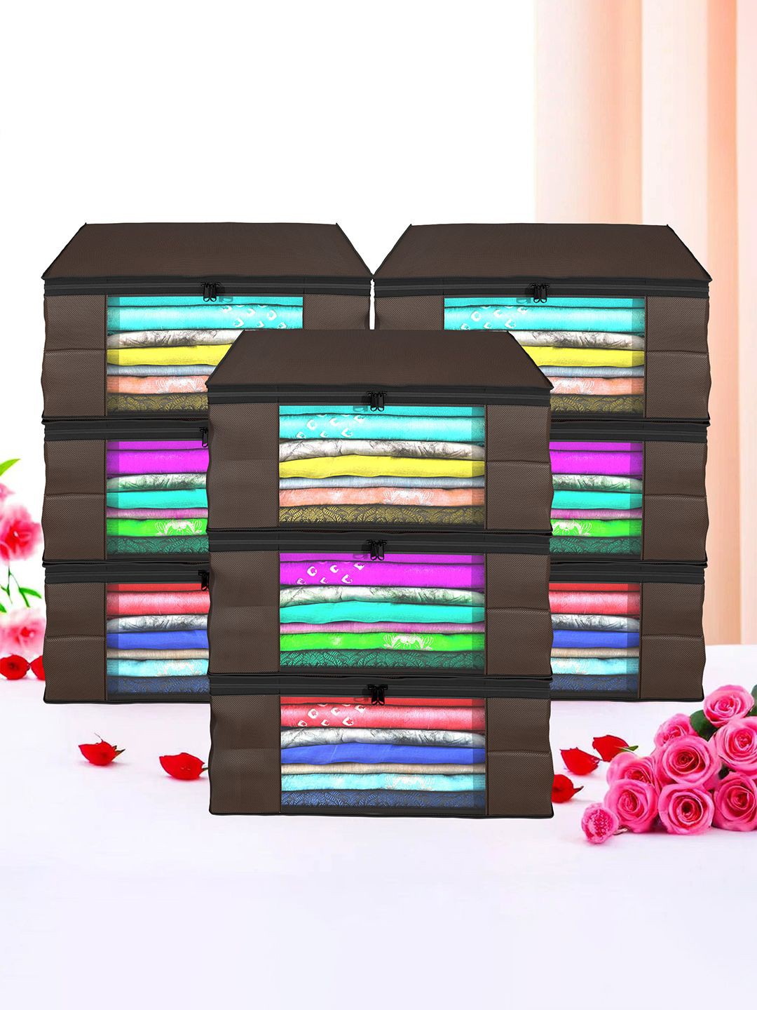

Kuber Industries Brown Set of 9 Regular Drawer Organiser Organisers