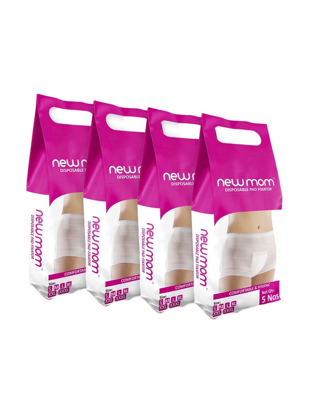

NEWMOM Pack Of 4 Disposable Pads Fixator- 20 Nos, White