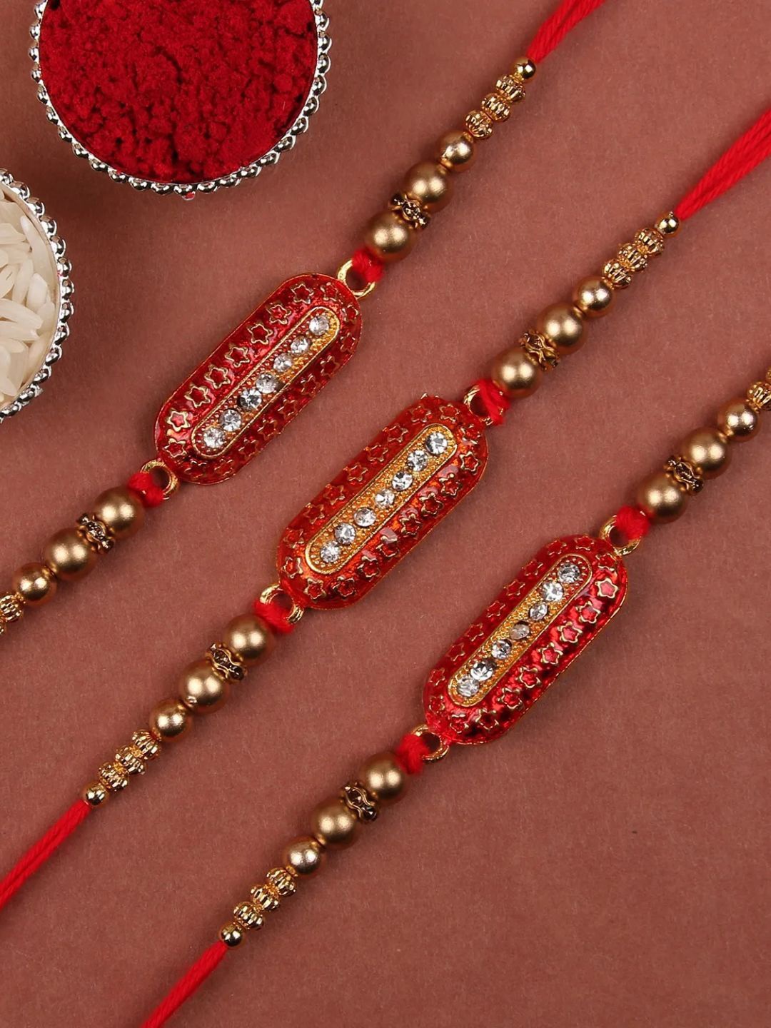 

fnp Set of 3 Capsule Rakhis Kids Collection, Red