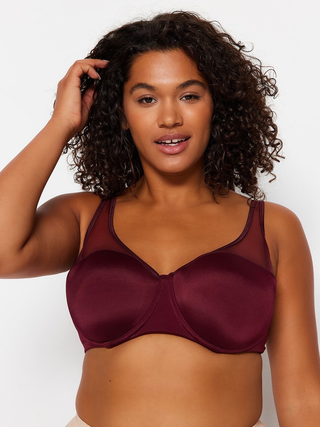 

Trendyol Bra Full Coverage Underwired Lightly Padded, Maroon