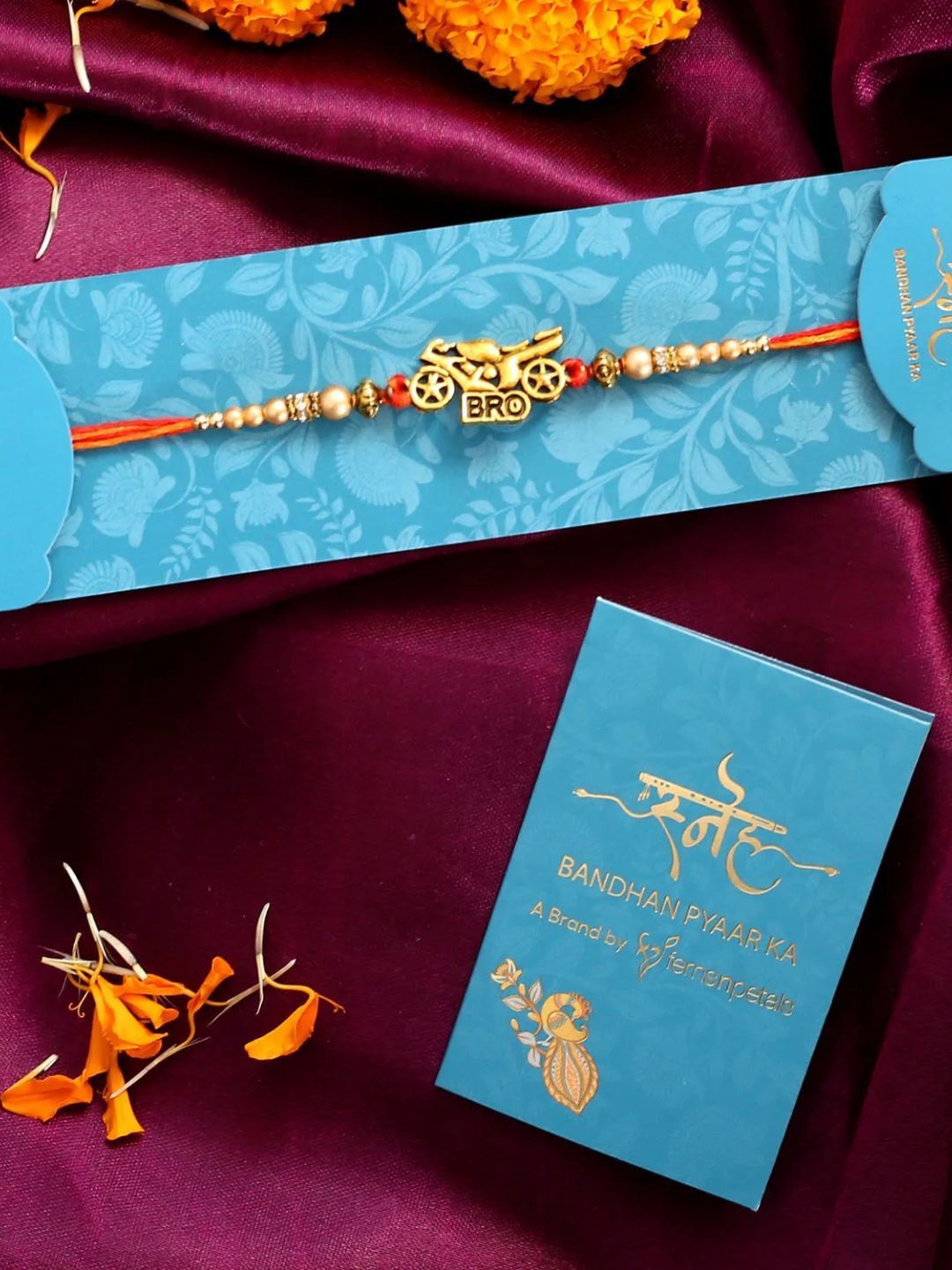 

fnp Fancy Bro Motorcycle Rakhi Lumba Rakhis, Gold