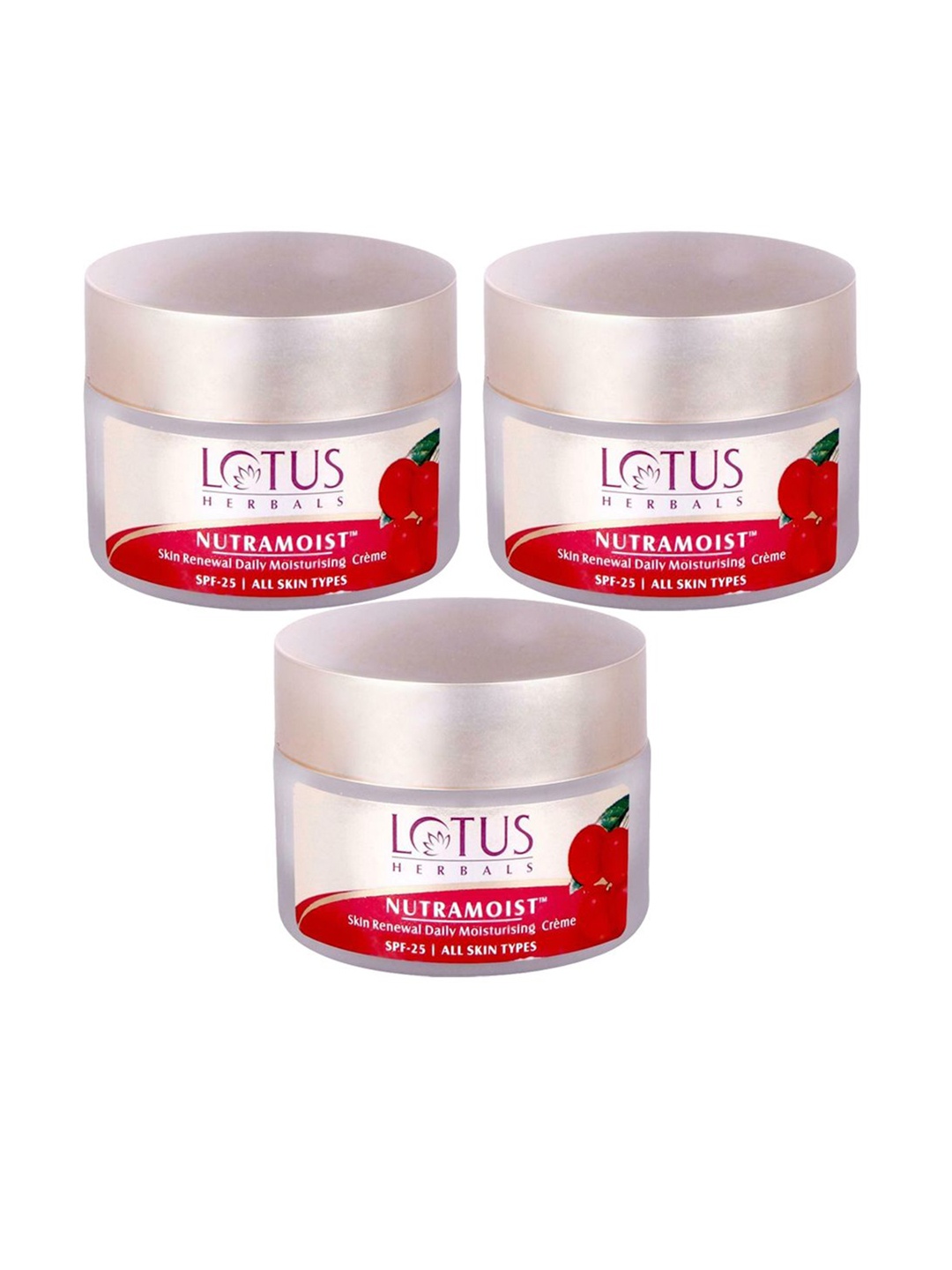 

Lotus Herbals Nutramoist Set Of 3 Skin Renewal Daily Moisturisng Cream - 50g Each