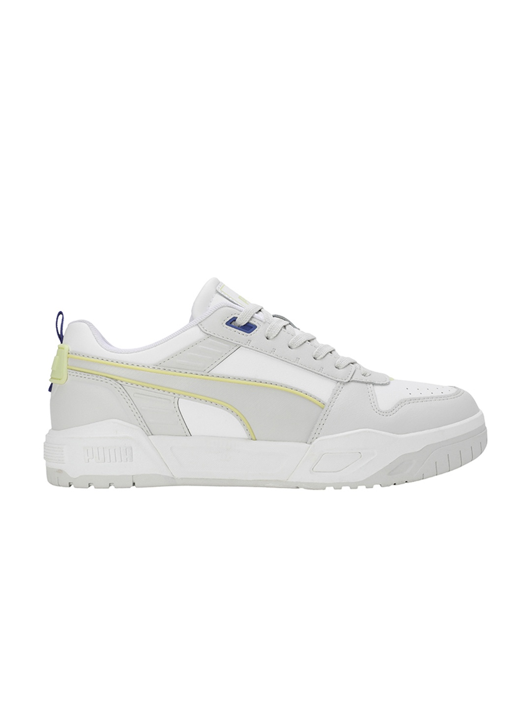 

Puma Unisex RBD Tech Colourblocked Leather Sneakers, Grey