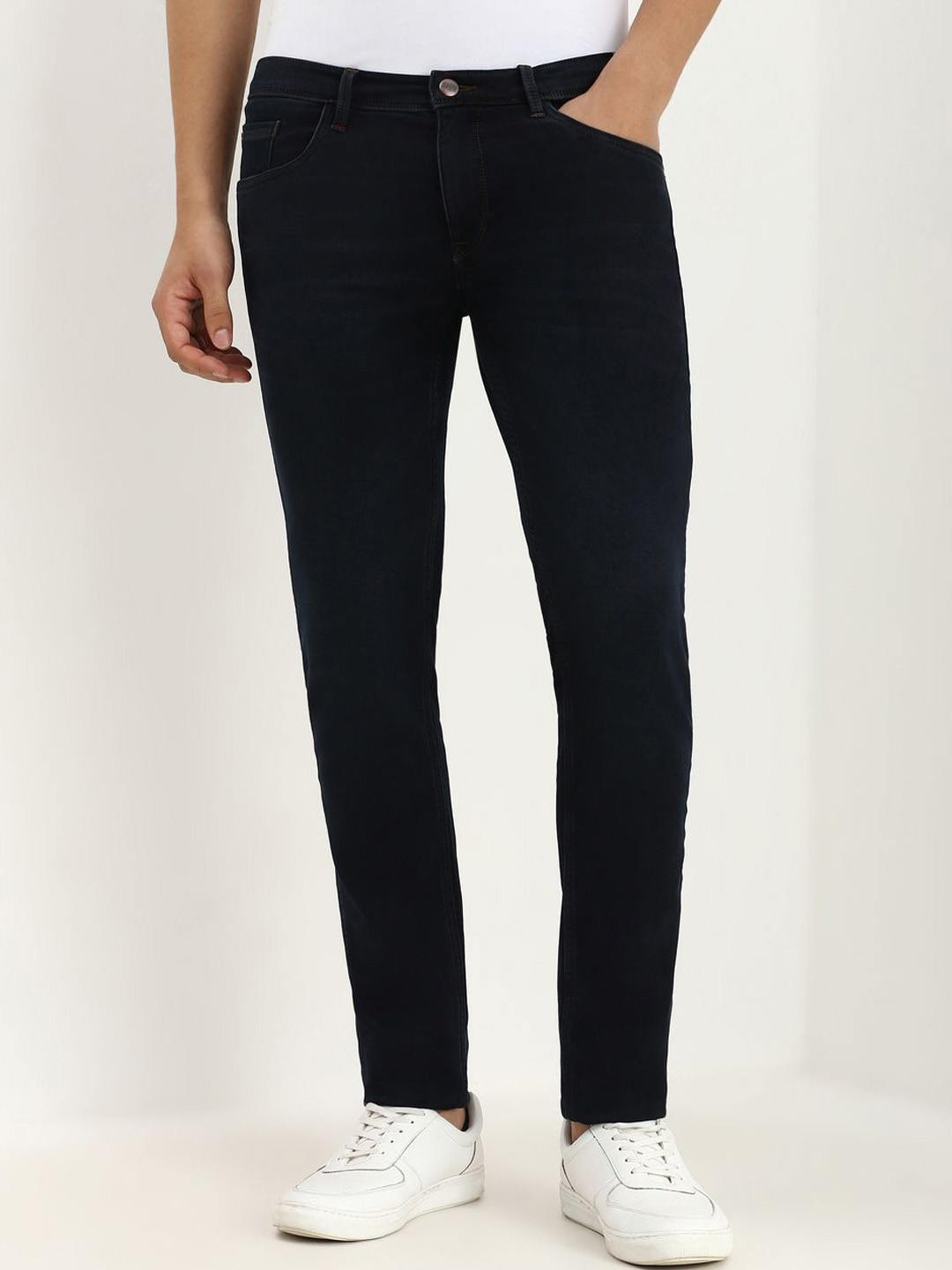 

Allen Solly Men Skinny Fit Jeans, Navy blue