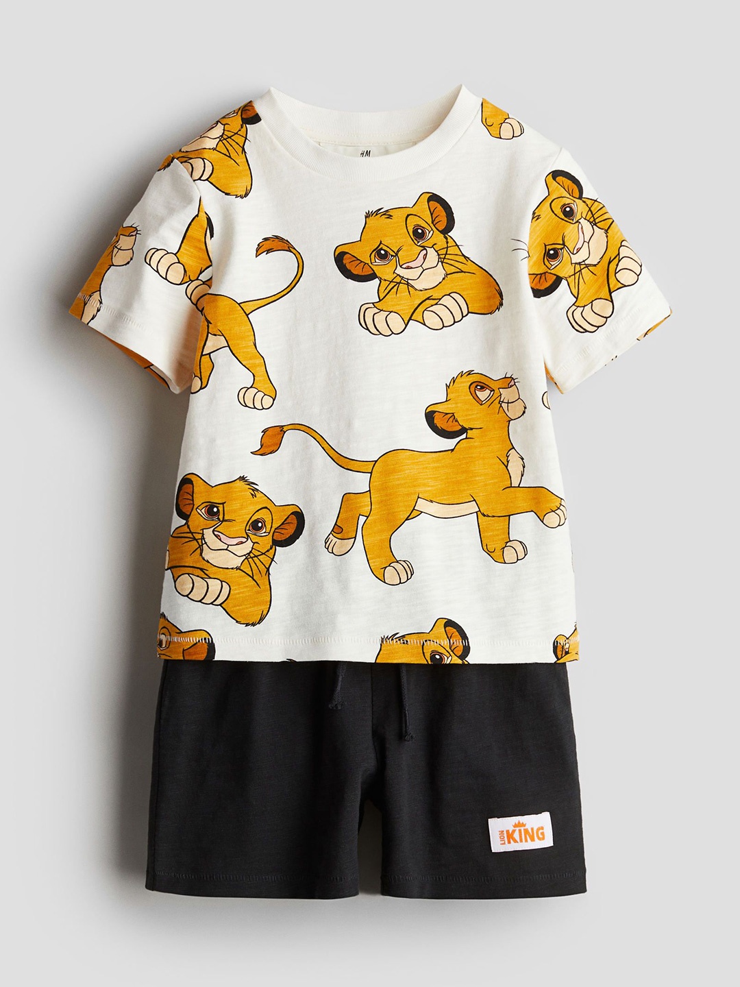 

H&M Boys Printed Jersey Set, White