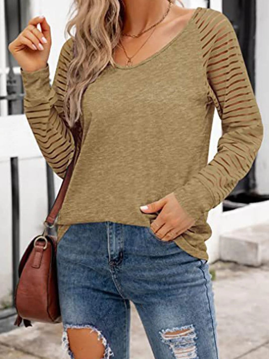 

Stylecast X KPOP Women Solid Round Neck Top, Olive