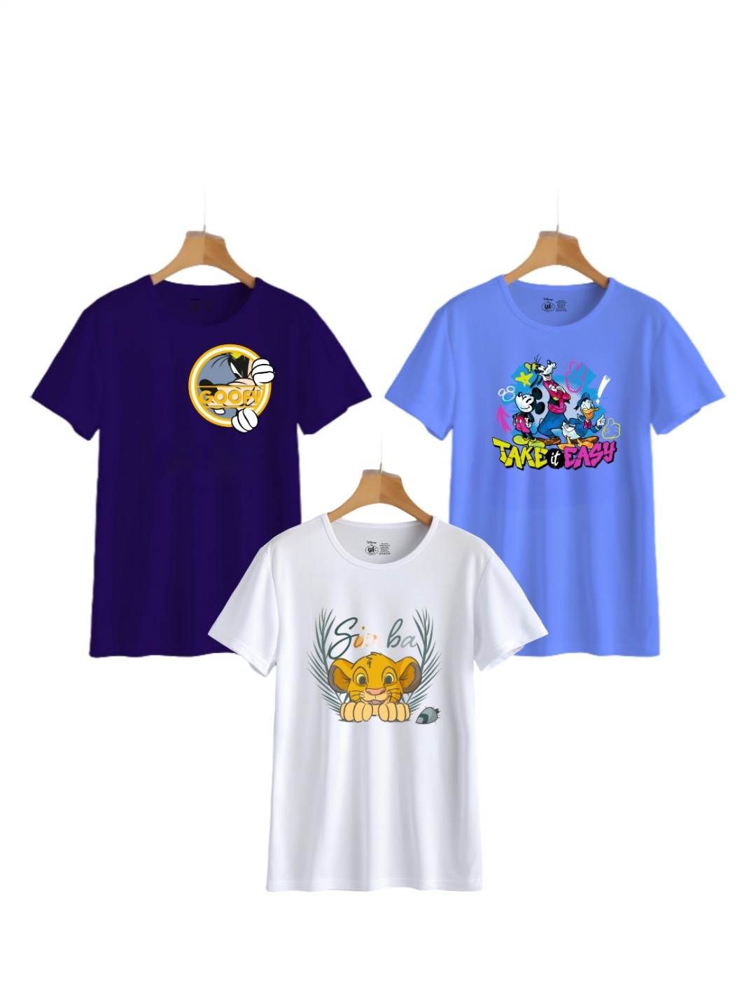 

YK Disney Boys 3 Printed Polo Collar Extended Sleeves T-shirt, Multi