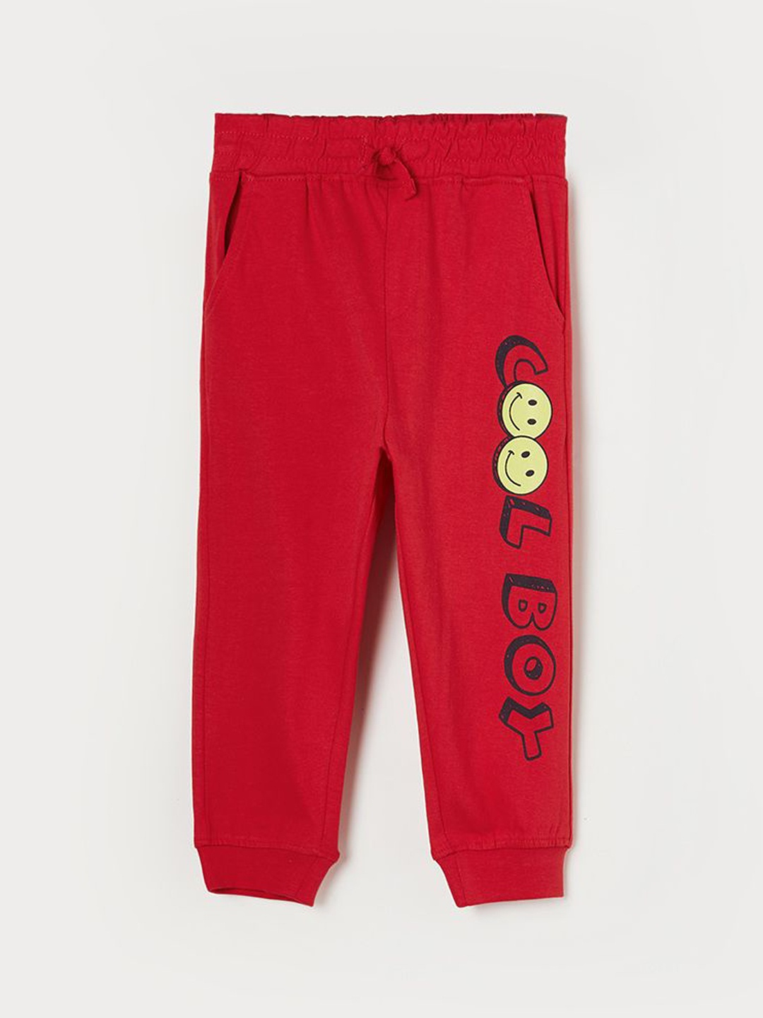 

Juniors by Lifestyle Boys Printed Pure Cotton Joggers, Red