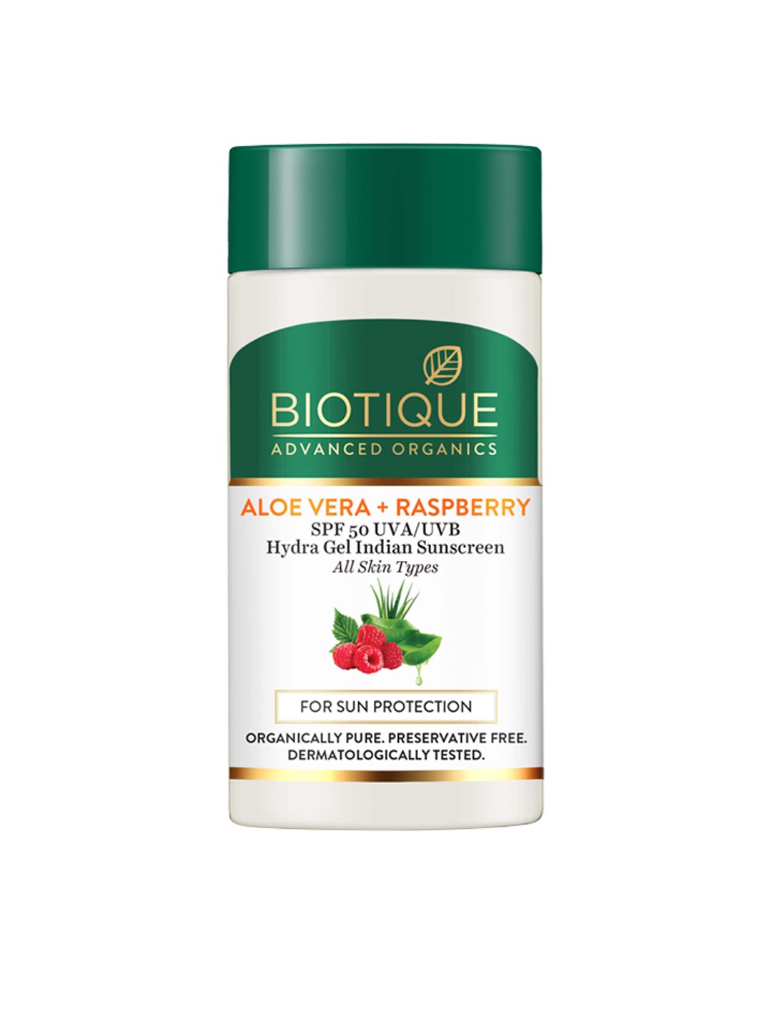 

Biotique Aloe Vera & Raspberry SPF 50 Hydra Gel Indian Sunscreen - 25 g, White