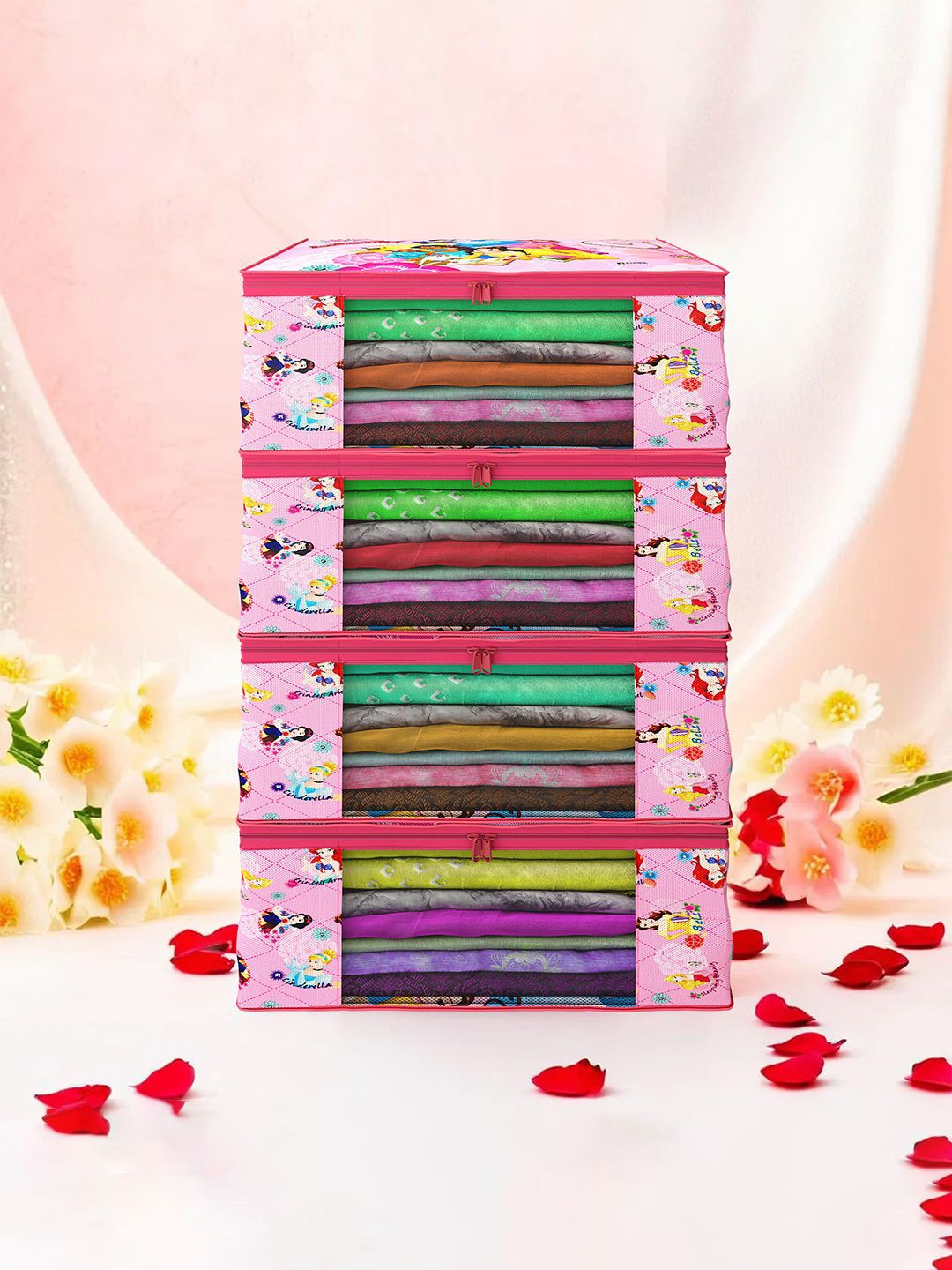 

Kuber Industries Pink Set of 4 Regular Drawer Organiser Organisers