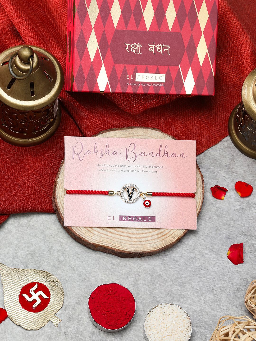 

EL REGALO Wraparound Rakhi, Red