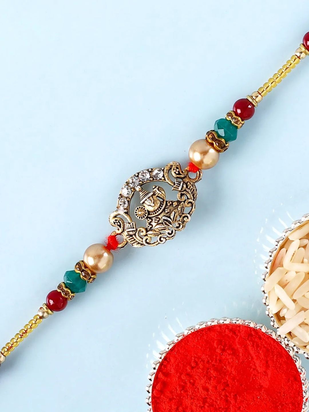 

fnp Auspicious Balaji Rakhi Bracelet Rakhis, Gold