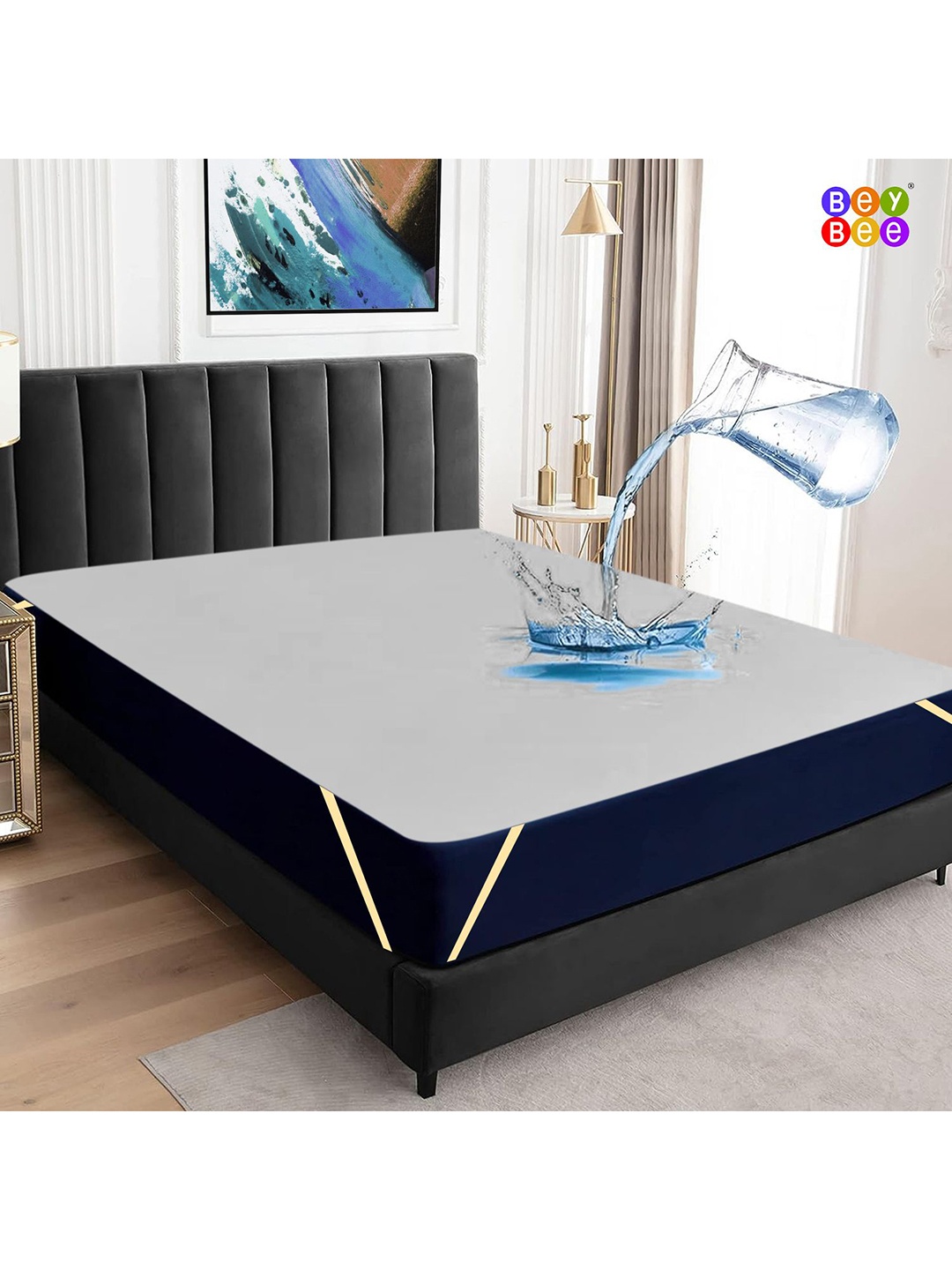 

BeyBee Grey Terry Water Resistant Mattress Protector