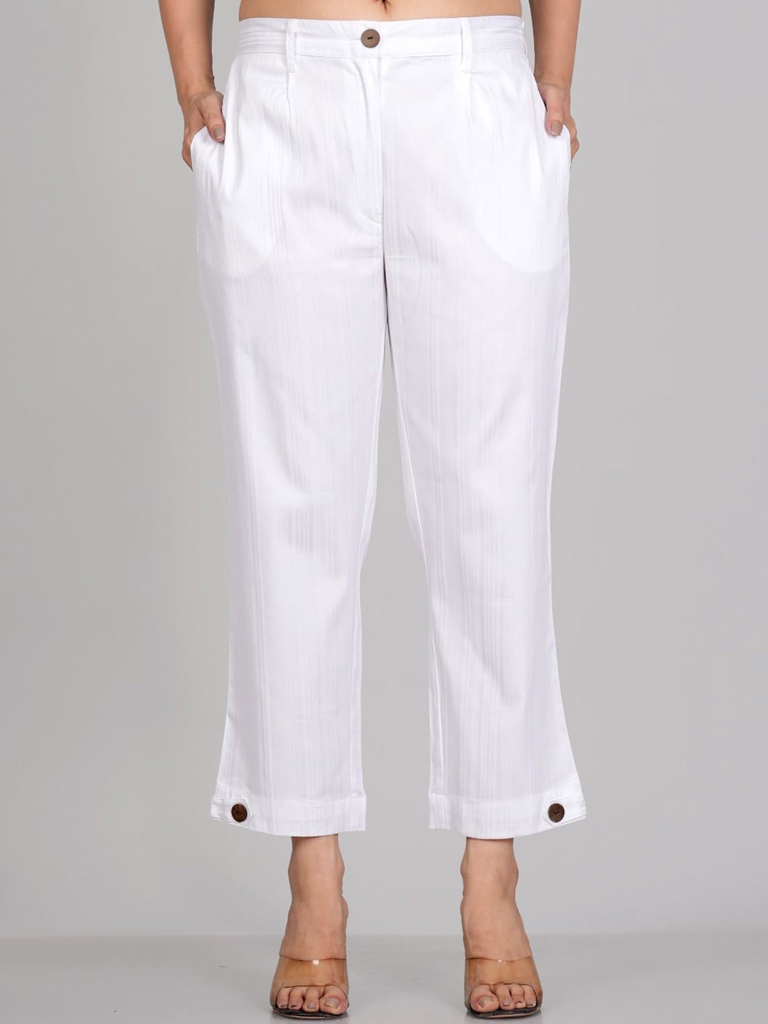 

RAJPUTANA CAMISA Mid Rise Formal Pants, White