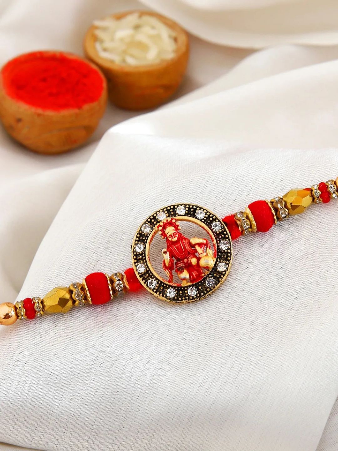 

fnp Lord Hanuman Rakhi Hamper Lumba Rakhis, Brown