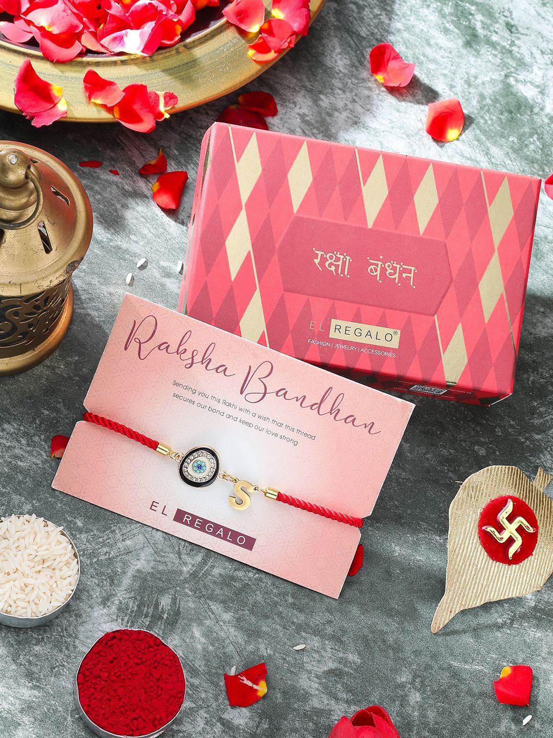 

EL REGALO Thread Rakhi, Red