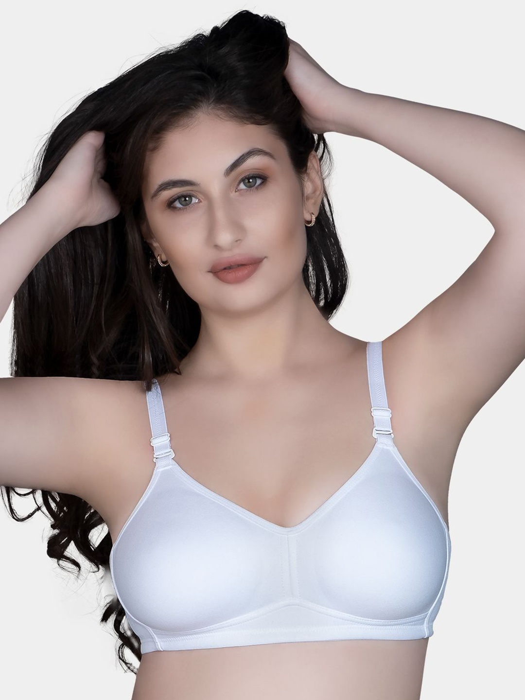 

Trylo Riza Minimizer Cotton Fabric Non-Padded Non-Wired Seamless Molded Bra, White