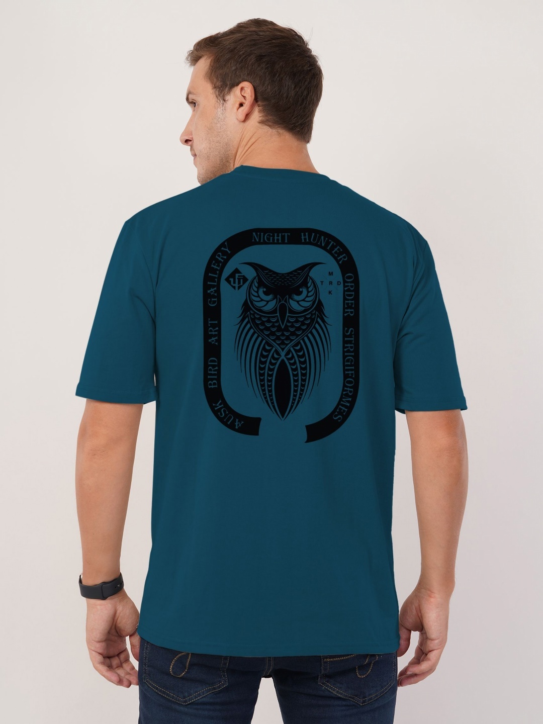 

AUSK Front & Back Printed Half Sleeve Round Neck Tshirt, Teal