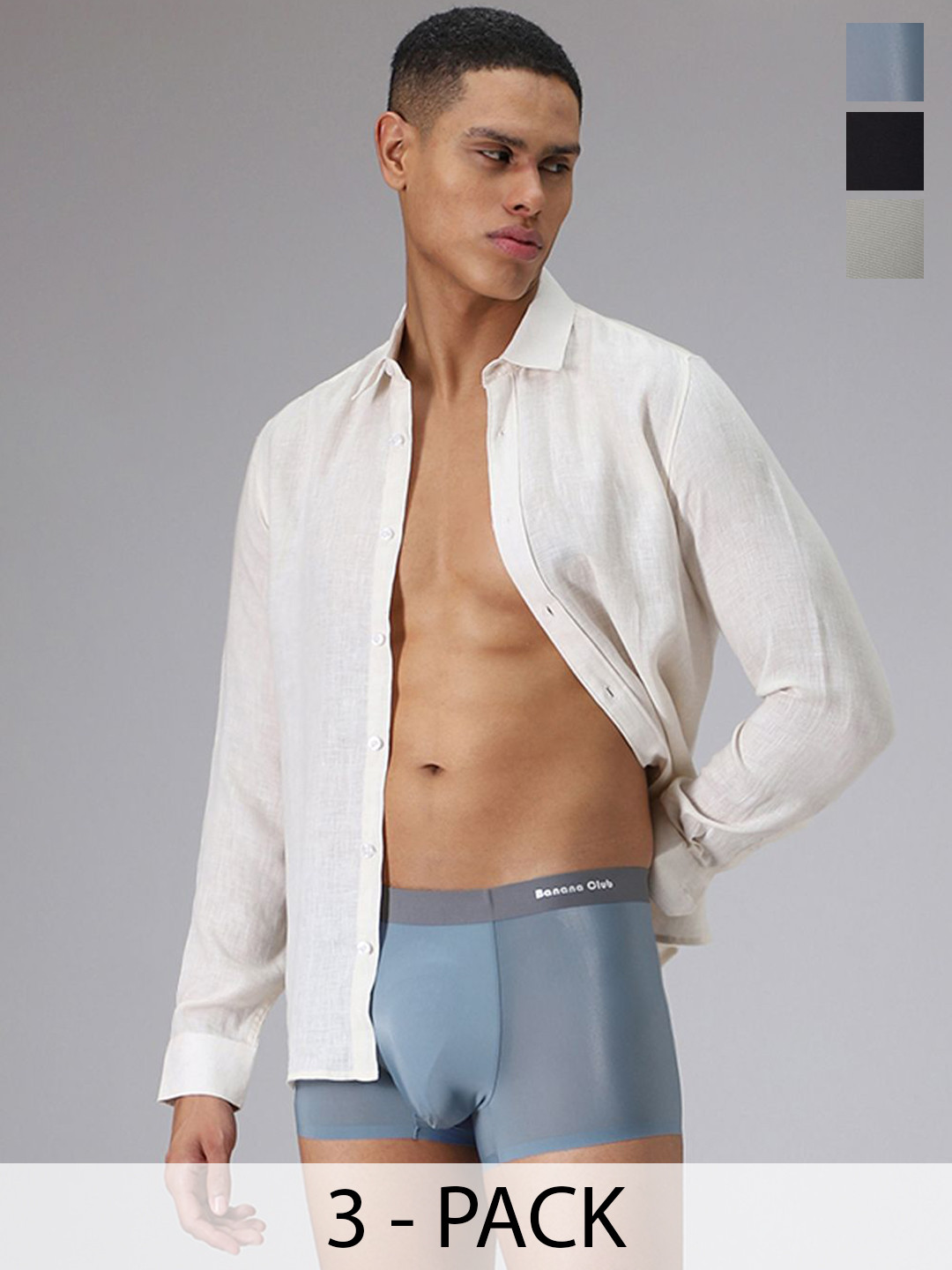 

Banana Club Pack Of 3 Assorted Breathability Trunks BCO2942