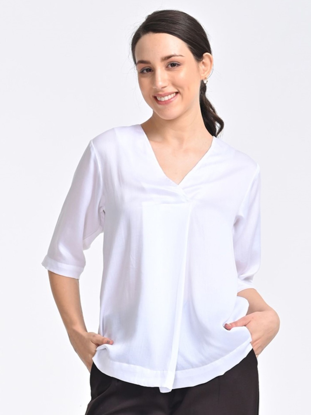 

Saltpetre Shirt Style Top, Cream