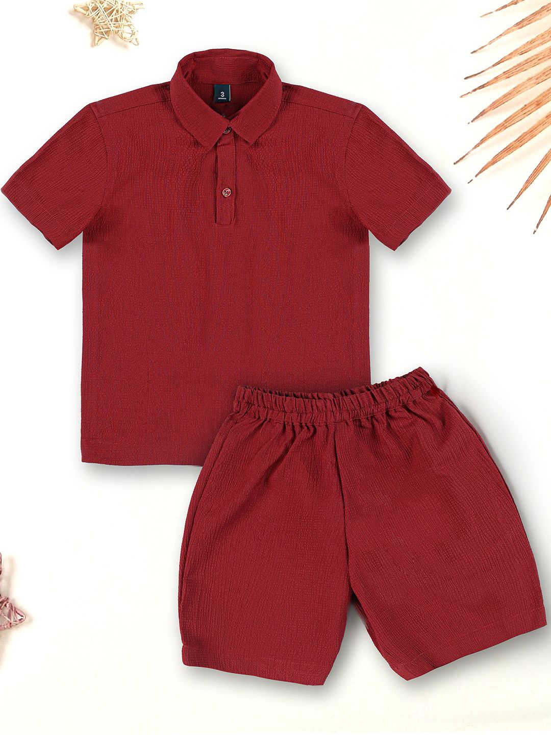 

OMPAX Boys T-shirt with Shorts, Maroon