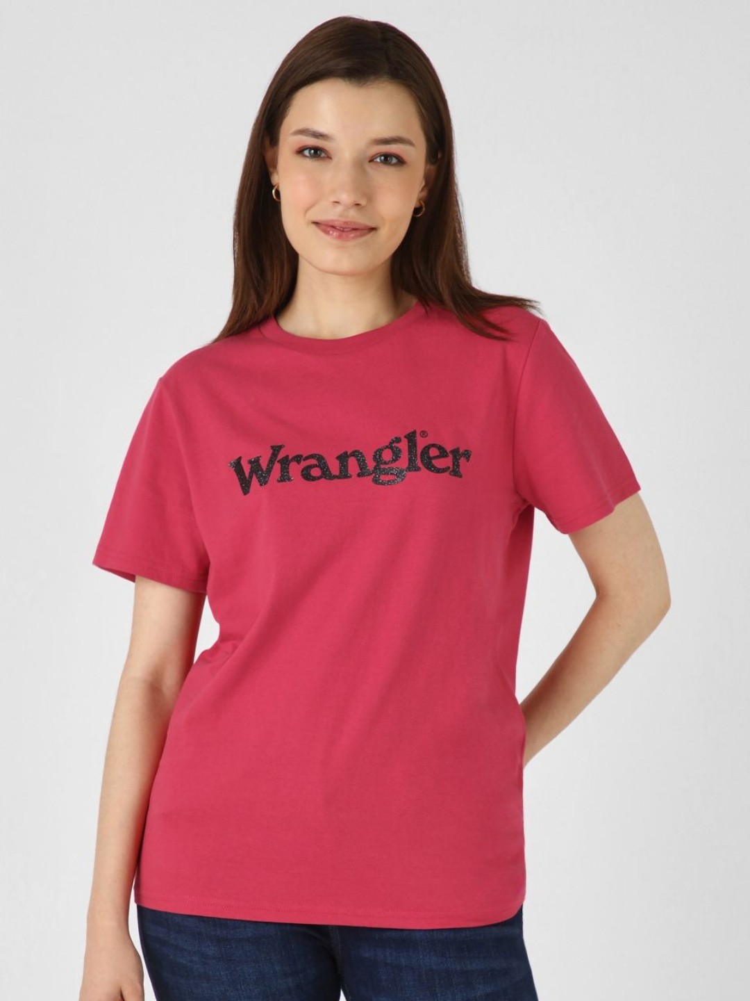 

Wrangler Women Typography T-shirt, Pink