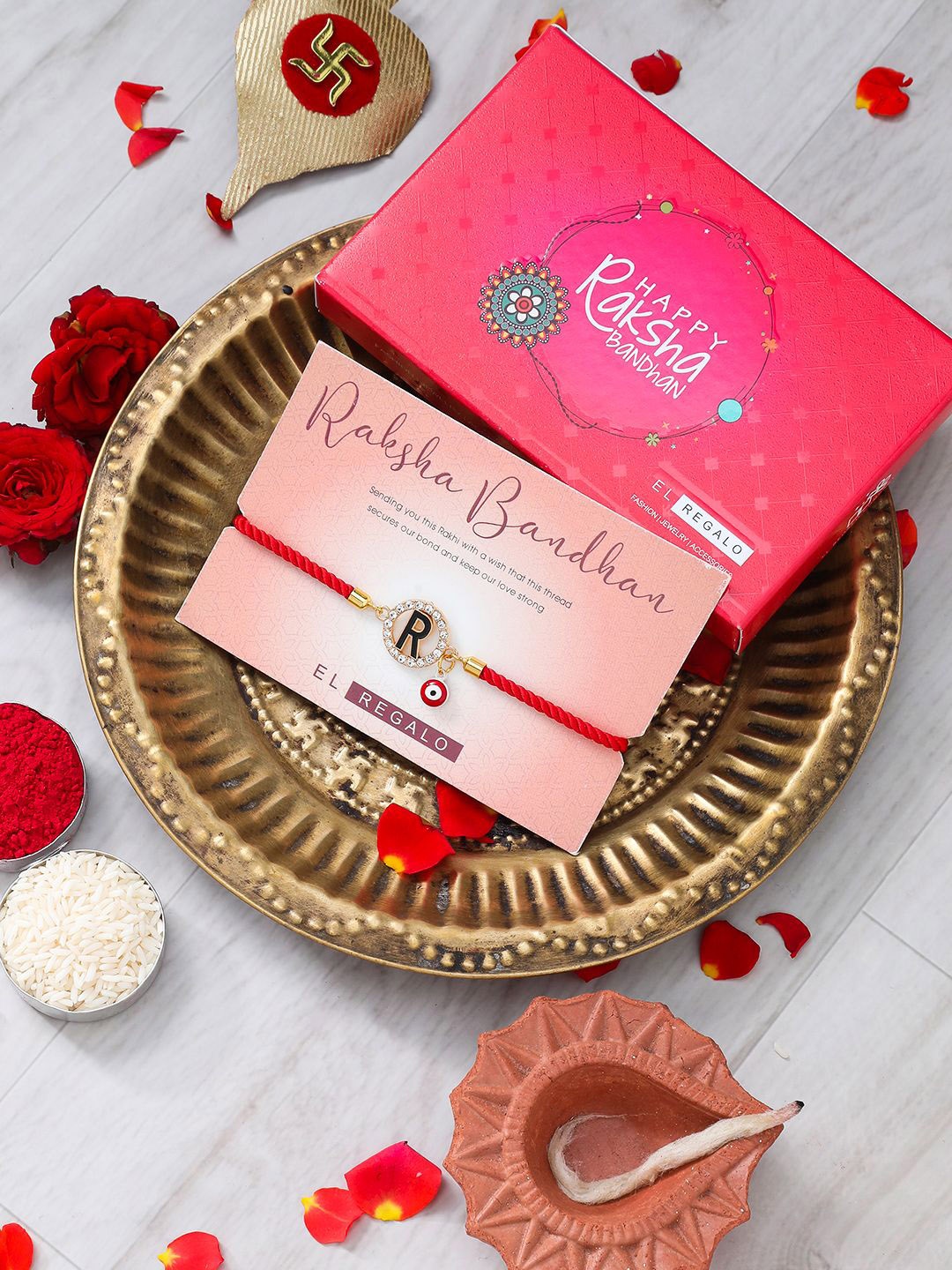 

EL REGALO Thread Rakhi, Red