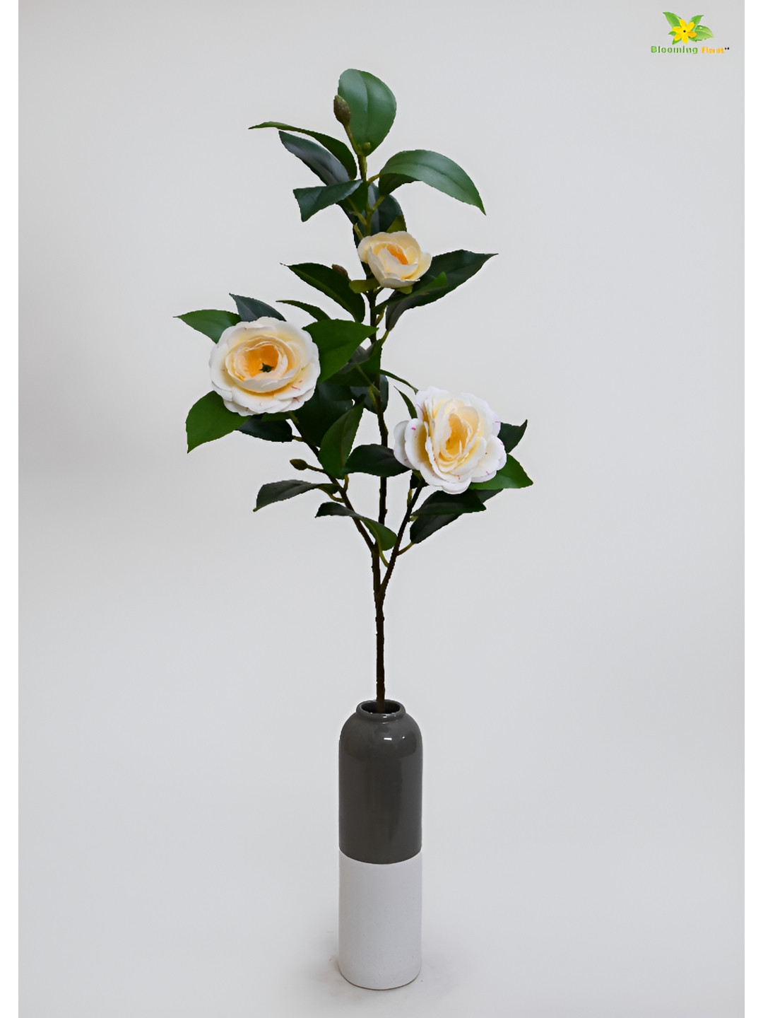 

Blooming Floret White 1 Pieces Artificial Flower With Pot