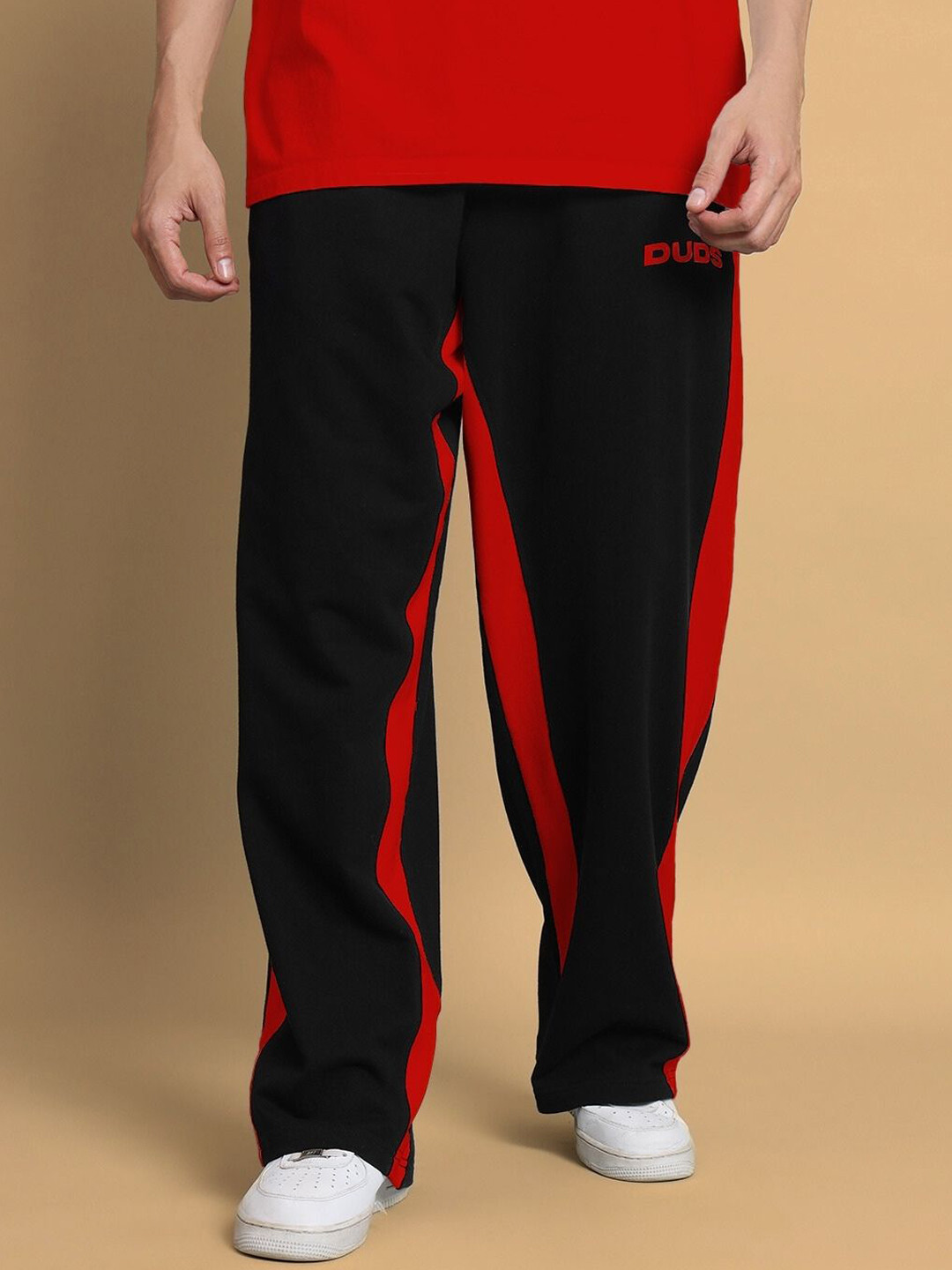 

WEARDUDS Men Relaxed-Fit Track Pants, Black
