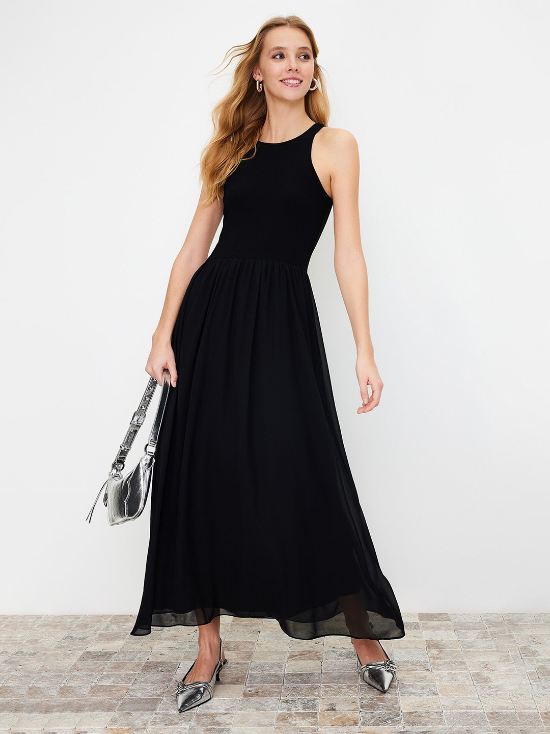 

Trendyol Sleeveless Maxi Dress, Na