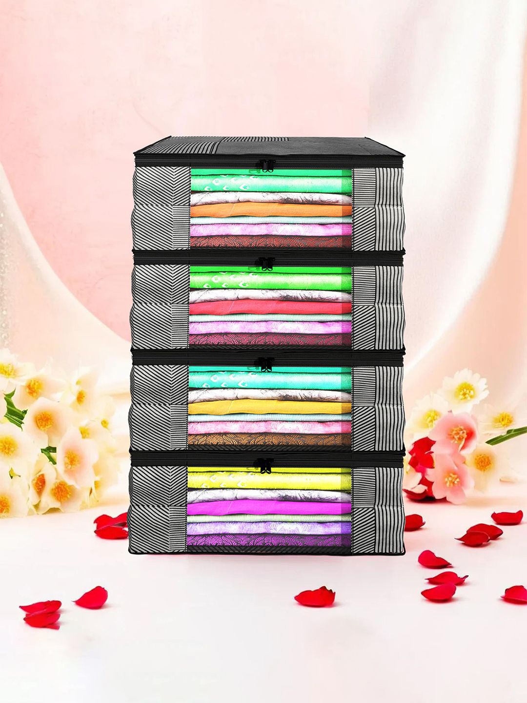 

Kuber Industries Grey Set of 4 Regular Drawer Organiser Organisers