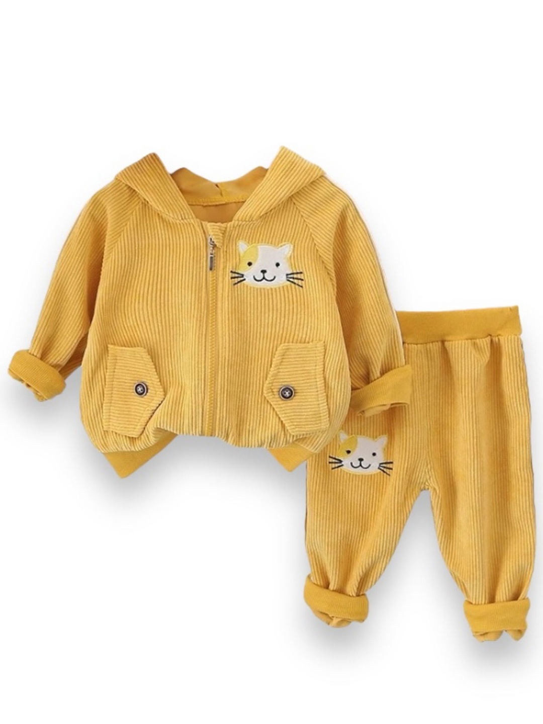 

TrendyKid Girls Printed T-shirt with Trousers, Yellow