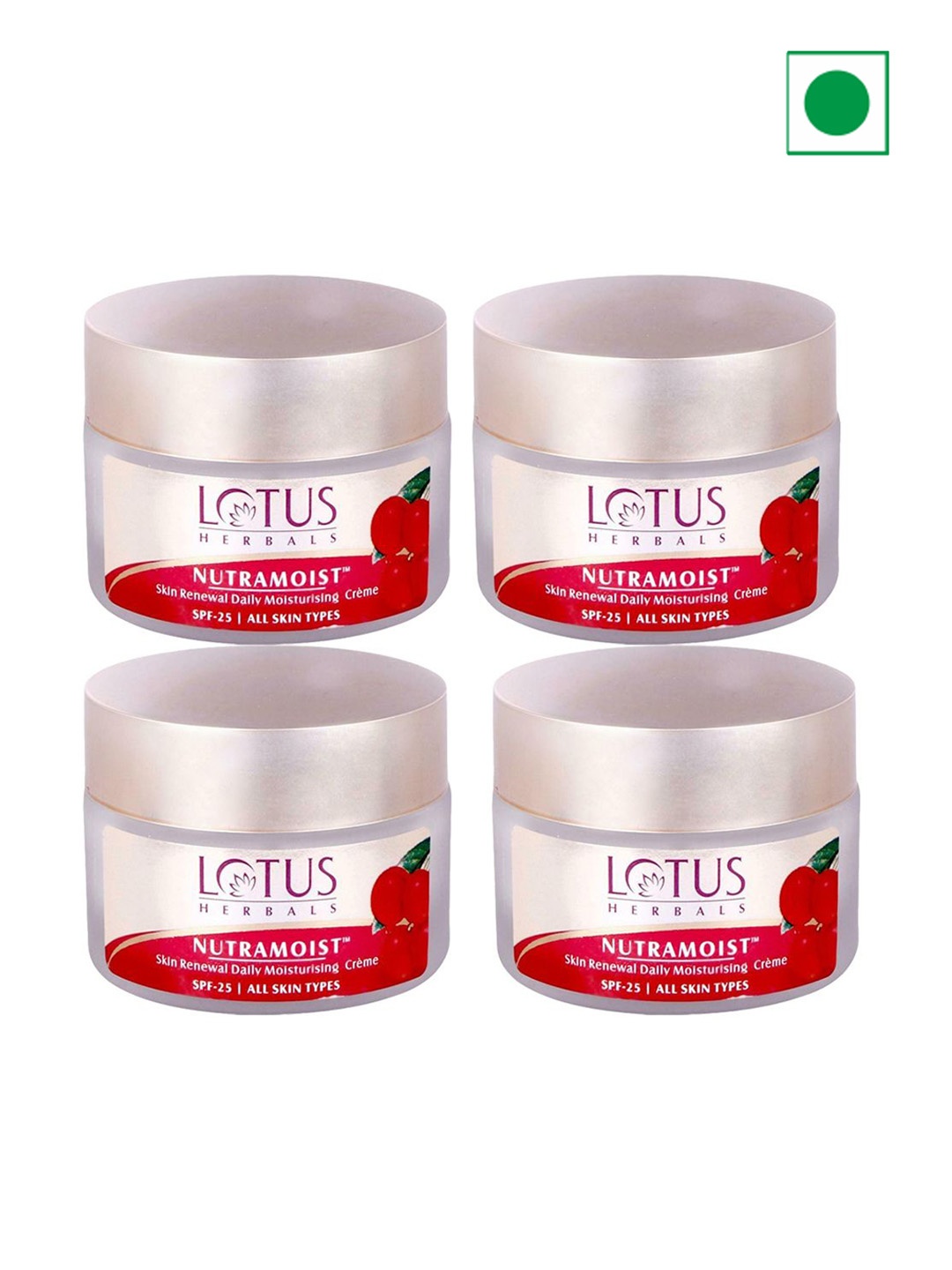 

Lotus Herbals Nutramoist Set Of 4 Skin Renewal Daily Moisturisng Cream - 50g Each