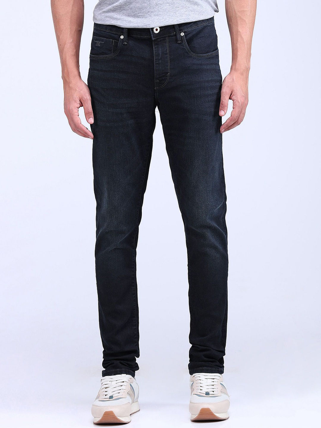 

Flying Machine Men Super Skinny Fit Low-Rise Light Fade Stretchable Jeans, Blue
